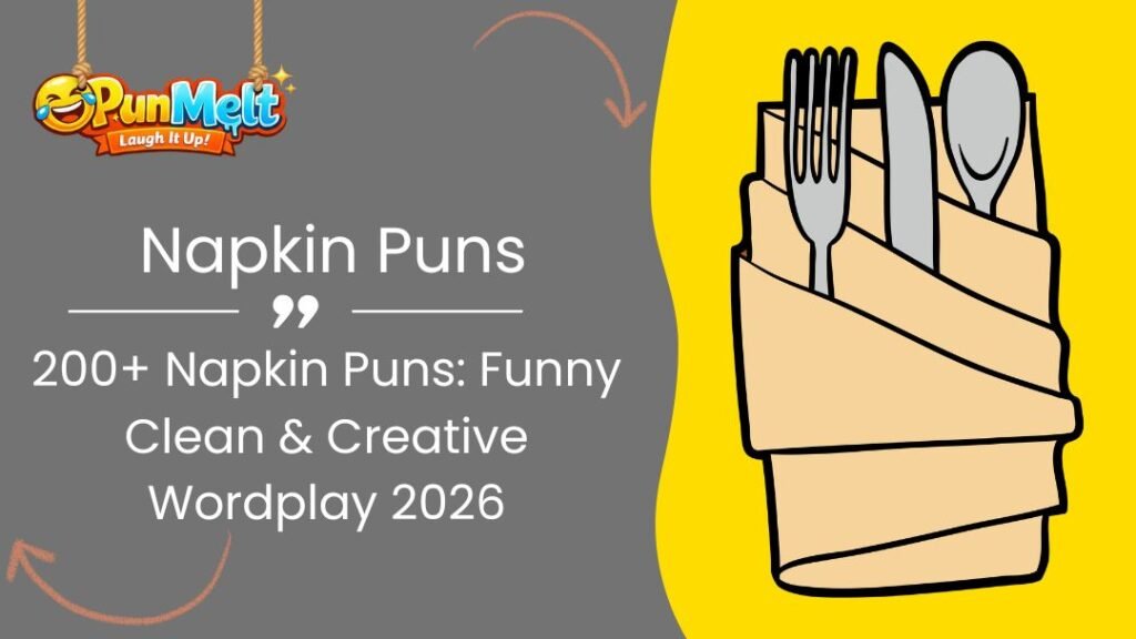 200+ Napkin Puns: Funny Clean & Creative Wordplay 2026
